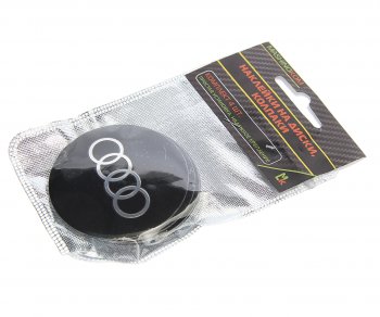 273 р. Эмблема диска колесного AUDI чер. (6см) металл комплект 4шт. MASHINOKOM MASHINOKOM nzd6 009  с доставкой в г. Майкоп. Увеличить фотографию 2