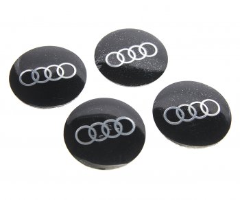 273 р. Эмблема диска колесного AUDI чер. (6см) металл комплект 4шт. MASHINOKOM MASHINOKOM nzd6 009  с доставкой в г. Майкоп. Увеличить фотографию 1
