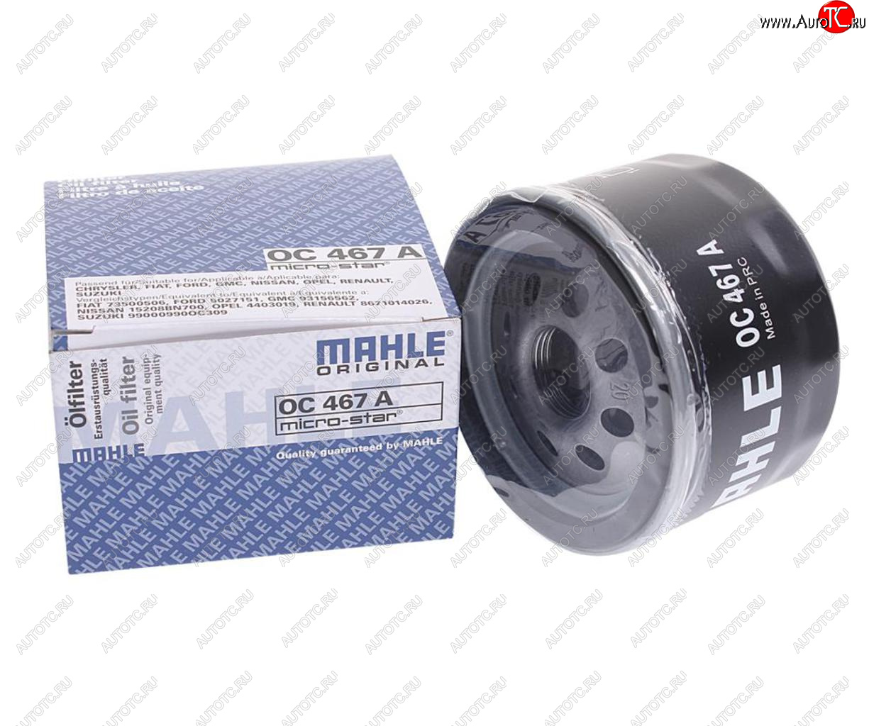 699 р. Фильтр масляный ЛАДА Largus RENAULT Logan (04-) NISSAN Almera (12-) MAHLE MAHLE oc467a  с доставкой в г. Майкоп