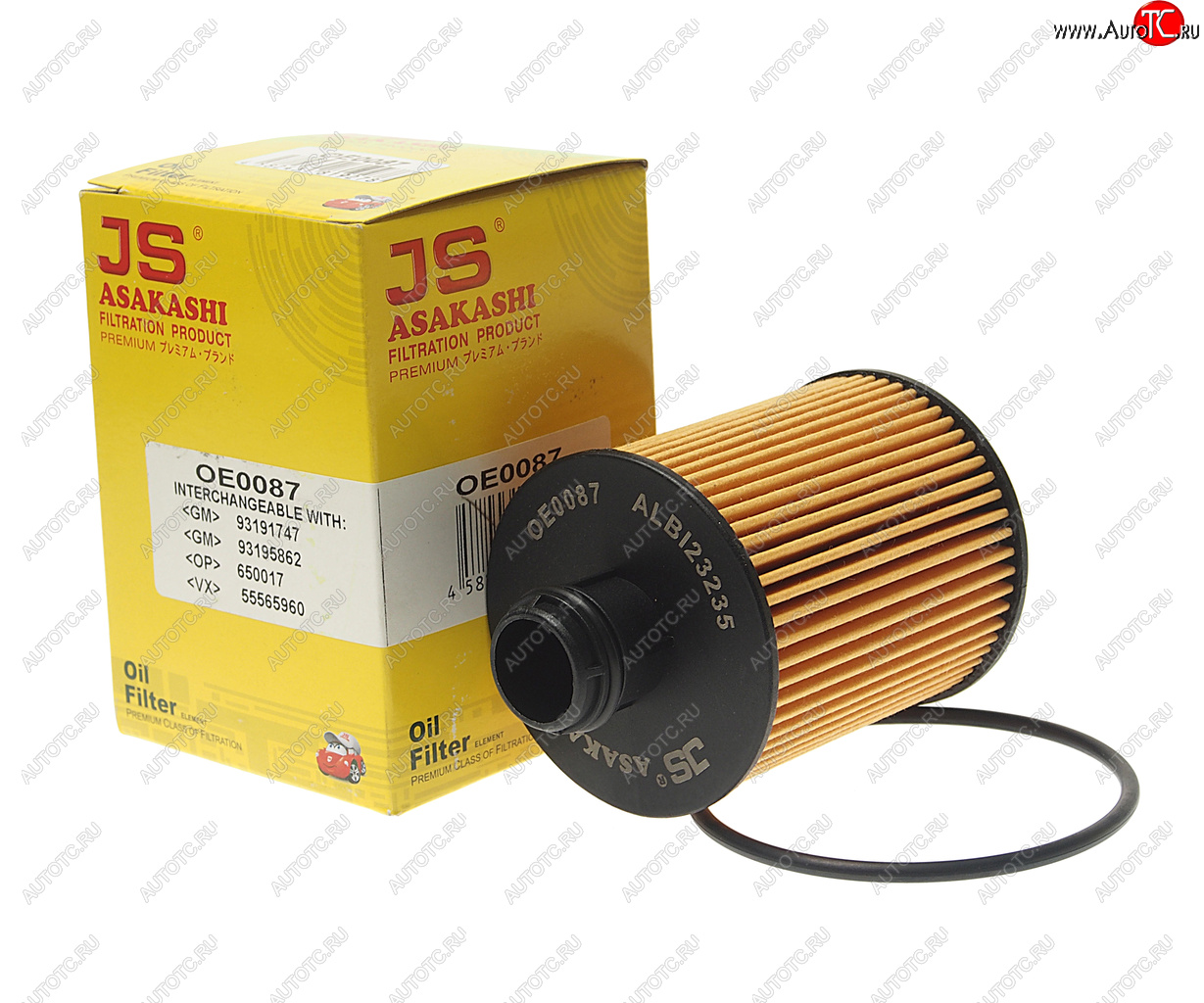 1 229 р. Фильтр масляный OPEL Astra J (09-),Insignia (08-),Zafira C (11-) (2.0) JS ASAKASHI JS ASAKASHI oe0087  с доставкой в г. Майкоп