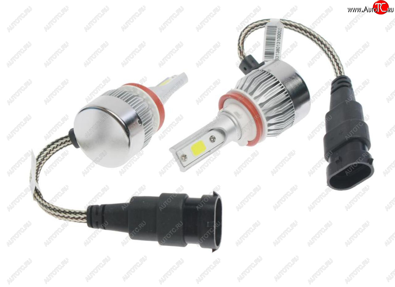 779 р. Лампа светодиодная 12V H11 PGJ19-2 2400LM 2шт. Standart OMEGALIGHT OMEGALIGHT olledh11st-2  с доставкой в г. Майкоп