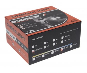 1 369 р. Лампа светодиодная 12V H11 PGJ19-2 2500Lm (2шт.) Ultra OMEGALIGHT OMEGALIGHT olledh11ul-2  с доставкой в г. Майкоп. Увеличить фотографию 4