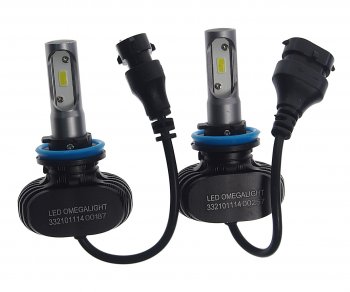 1 369 р. Лампа светодиодная 12V H11 PGJ19-2 2500Lm (2шт.) Ultra OMEGALIGHT OMEGALIGHT olledh11ul-2  с доставкой в г. Майкоп. Увеличить фотографию 1