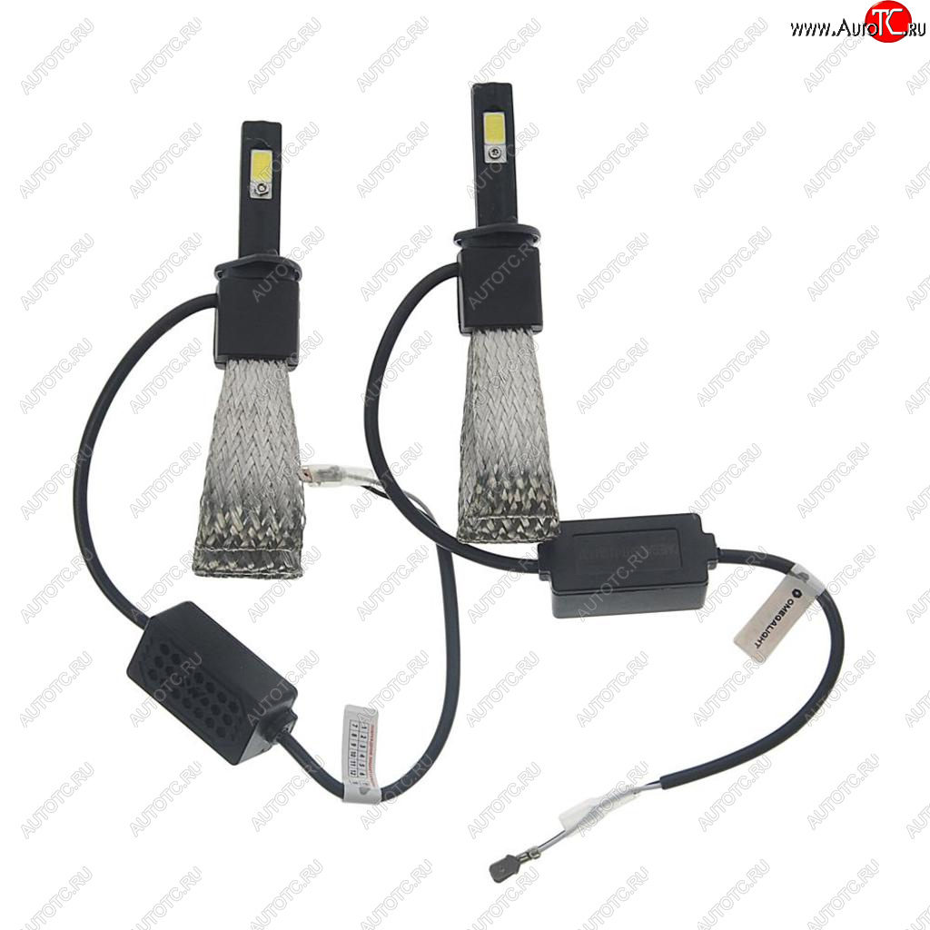 1 989 р. Лампа светодиодная 12V H1 P14.5s 3000Lm (2шт.) Aero OMEGALIGHT OMEGALIGHT olledh1aero-2  с доставкой в г. Майкоп