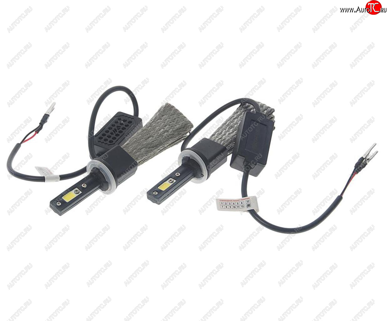 2 059 р. Лампа светодиодная 12V H27 PG13 3000Lm (2шт.) Aero OMEGALIGHT OMEGALIGHT olledh27aero-2  с доставкой в г. Майкоп