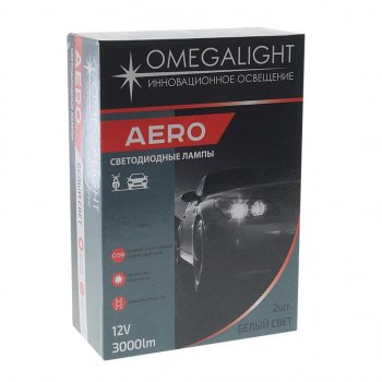 2 199 р. Лампа светодиодная 12V H3 PK22s 3000Lm (2шт.) Aero OMEGALIGHT OMEGALIGHT olledh3aero-2  с доставкой в г. Майкоп. Увеличить фотографию 3