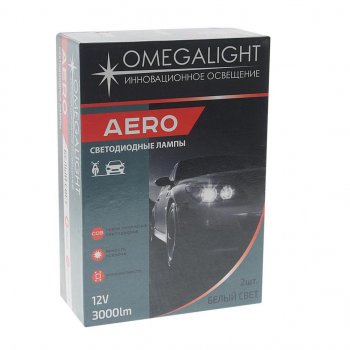 2 299 р. Лампа светодиодная 12V H4 P43t-38 3000Lm (2шт.) Aero OMEGALIGHT OMEGALIGHT olledh4aero-2  с доставкой в г. Майкоп. Увеличить фотографию 3