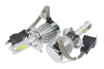 1 169 р. Лампа светодиодная 12V H4 P43t-38 2400LM 2шт. Standart OMEGALIGHT OMEGALIGHT olledh4st-2  с доставкой в г. Майкоп. Увеличить фотографию 1