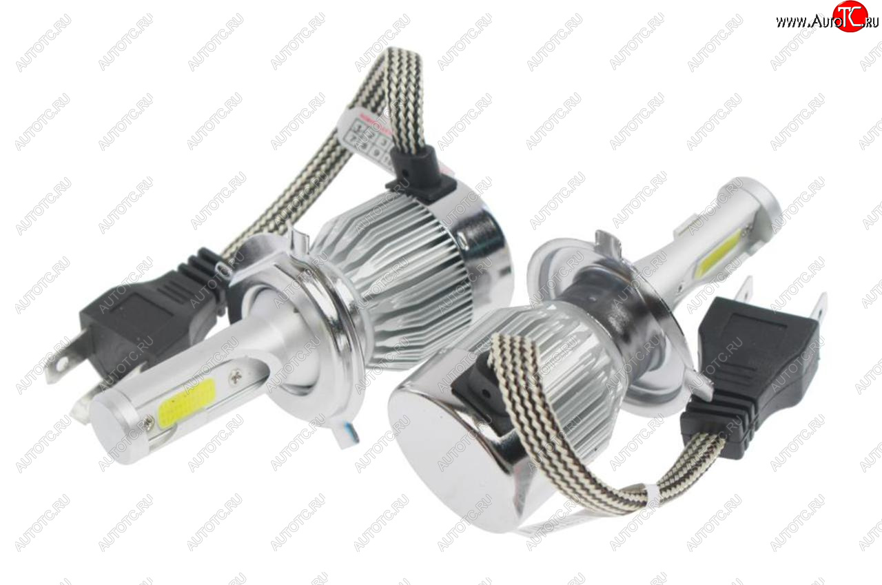 1 169 р. Лампа светодиодная 12V H4 P43t-38 2400LM 2шт. Standart OMEGALIGHT OMEGALIGHT olledh4st-2  с доставкой в г. Майкоп