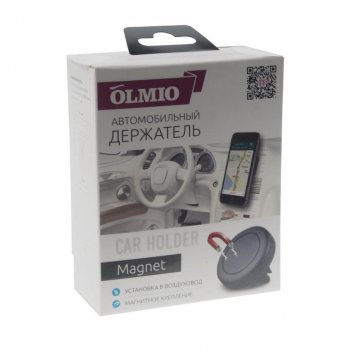 399 р. Держатель телефона на дефлектор магнитный черный OLMIO OLMIO olm-038632 OLMIO olm-038632  с доставкой в г. Майкоп. Увеличить фотографию 2