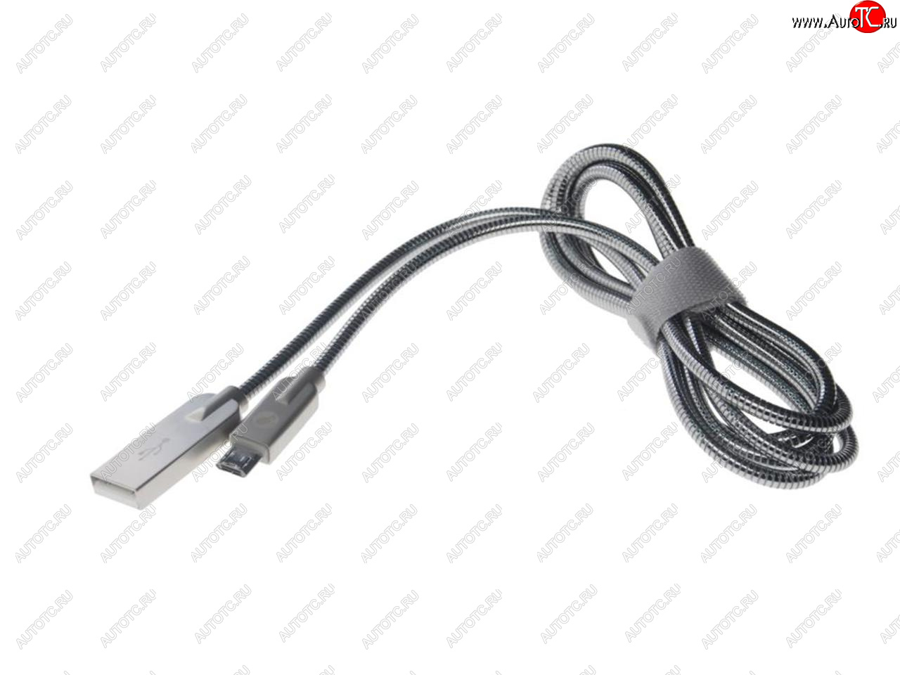 419 р. Кабель micro USB 1.2м серебристый металлическая оплётка PARTNER PARTNER olm-038650  с доставкой в г. Майкоп
