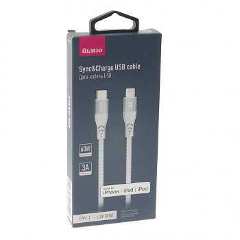 1 599 р. Кабель iPhone (5-)-USB Type C 1.2м OLMIO OLMIO olm-041659  с доставкой в г. Майкоп. Увеличить фотографию 2