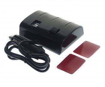 529 р. Разветвитель прикуривателя 3-х гнездовой 12-24V 1USB 3.1А с удлинителем 0.8м черный OLESSON OLESSON ols-1506b  с доставкой в г. Майкоп. Увеличить фотографию 2