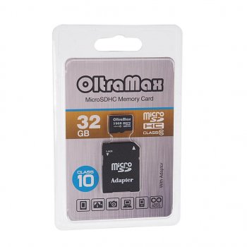 399 р. Карта памяти 32GB MicroSD class 10 + SD адаптер OLTRAMAX OLTRAMAX om032gcsdhc10-ad  с доставкой в г. Майкоп. Увеличить фотографию 1