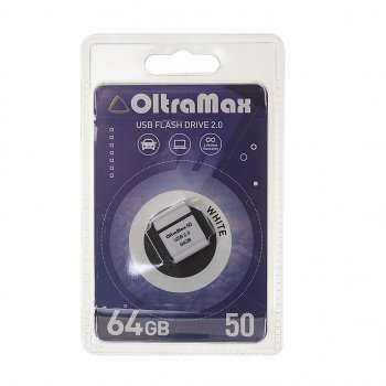 649 р. Карта памяти USB 64GB OLTRAMAX OLTRAMAX om-64gb-50-white  с доставкой в г. Майкоп. Увеличить фотографию 1