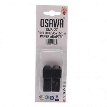 147 р. Адаптер щетки стеклоочистителя PIN LOCK 6Х15мм комплект (2шт.) OSAWA OSAWA oma-27  с доставкой в г. Майкоп. Увеличить фотографию 1