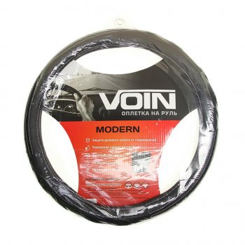 699 р. Оплетка руля (M) 37-39см черная экокожа Modern VOIN VOIN oplv0301  с доставкой в г. Майкоп. Увеличить фотографию 1
