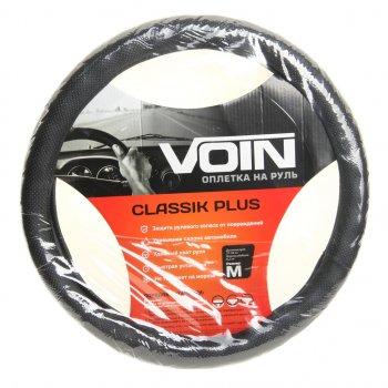 579 р. Оплетка руля (M) 37-39см черная экокожа Classik Plus VOIN VOIN oplv0901  с доставкой в г. Майкоп. Увеличить фотографию 1