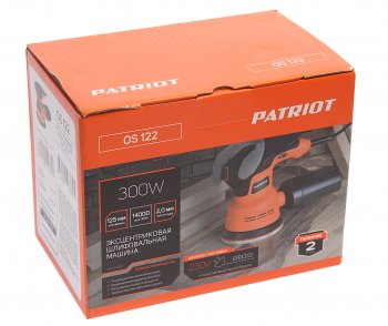 4 099 р. Машина шлифовальная эксцентриковая 300Вт 125мм 5000-12000обмин. PATRIOT PATRIOT os 122  с доставкой в г. Майкоп. Увеличить фотографию 3