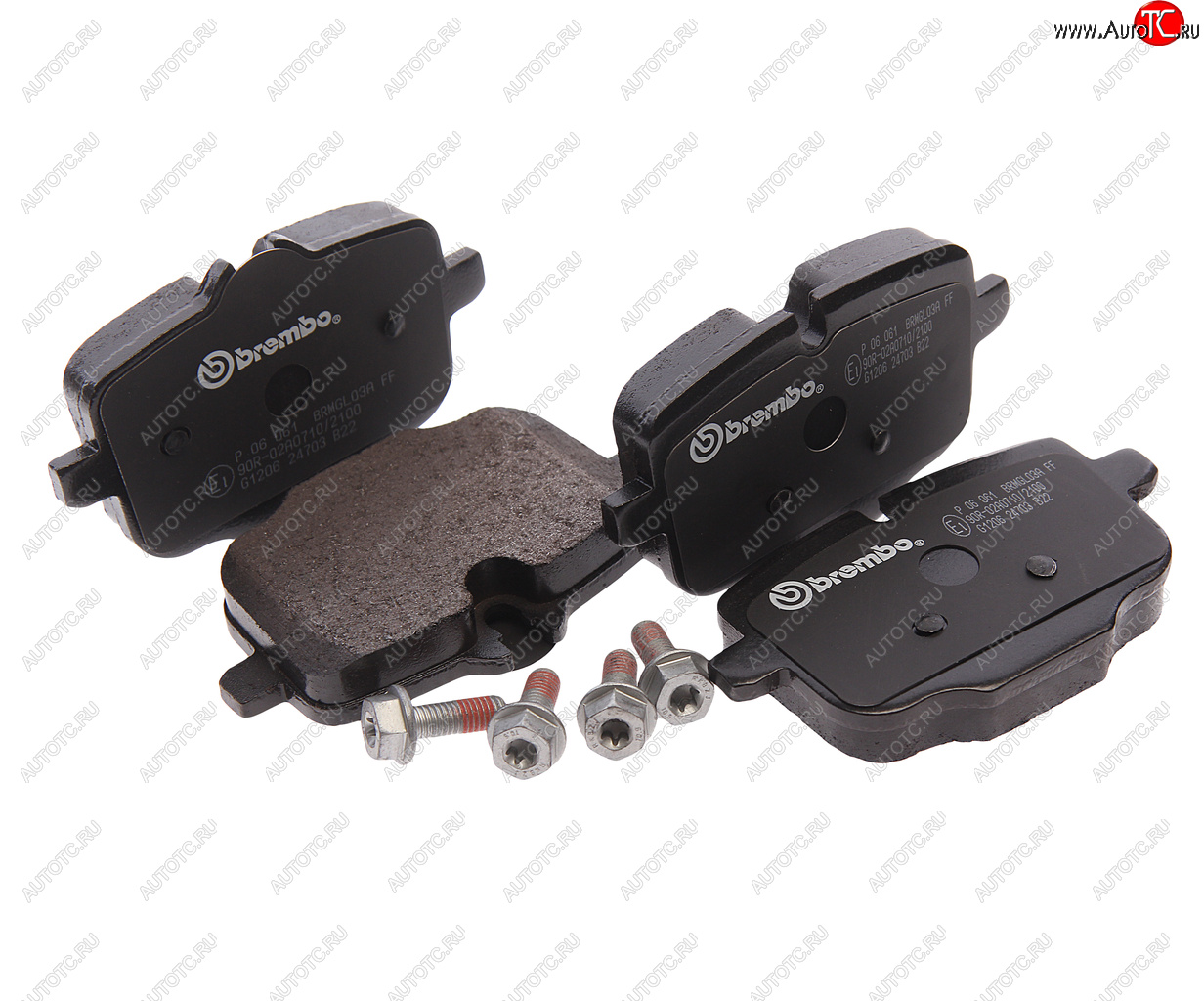 5 649 р. Колодки тормозные задние (4шт.) BREMBO BMW 5 серия F10 рестайлинг, седан (2013-2017)  с доставкой в г. Майкоп