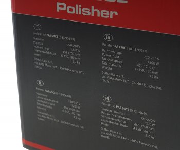 12 399 р. Машина полировальная 1200Вт 150180мм 450-1700обмин. STATUS STATUS pa150ce  с доставкой в г. Майкоп. Увеличить фотографию 6