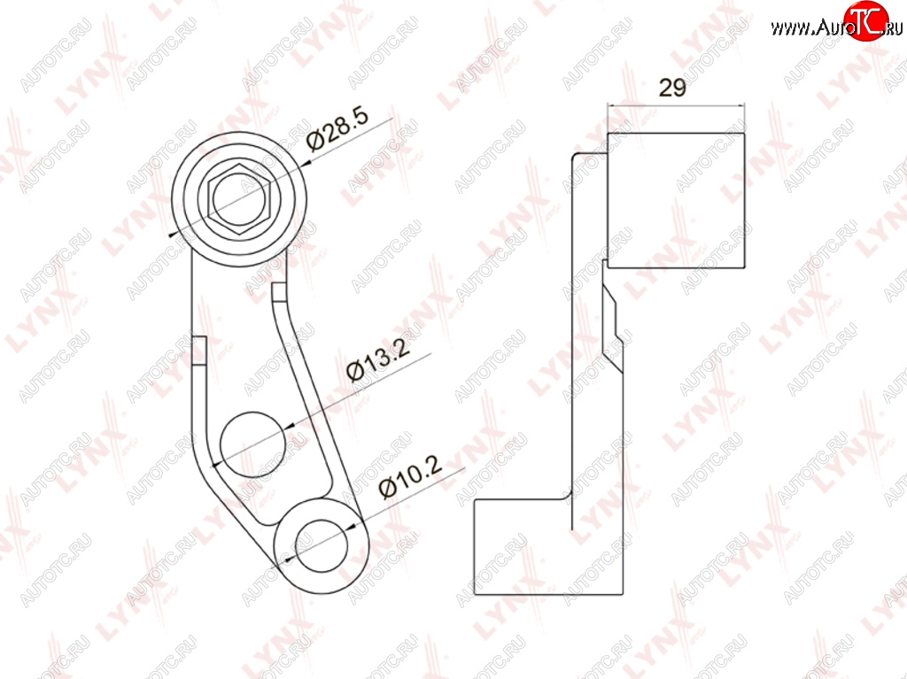 769 р. Ролик ГРМ VW Bora,Caddy,Golf,Polo AUDI A2 SEAT SKODA (1.41.6) обводной (с кронштейном) LYNX LYNX pb3030  с доставкой в г. Майкоп