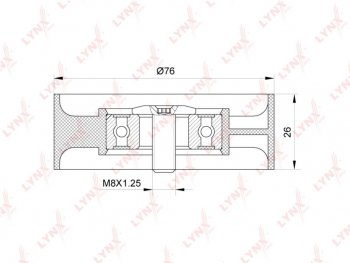 1 579 р. Ролик приводного ремня MITSUBISHI Outlander (05-) натяжителя LYNX LYNX pb5140  с доставкой в г. Майкоп. Увеличить фотографию 3
