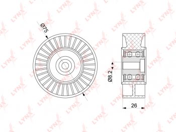 1 599 р. Натяжитель приводного ремня VW Passat,Phaeton,Touareg AUDI A4,A6,A8,Q5,Q7 (3.0 TDI) (04-) LYNX LYNX pb5280  с доставкой в г. Майкоп. Увеличить фотографию 1