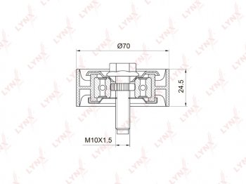 1 559 р. Ролик приводного ремня MITSUBISHI Outlander XL обводной LYNX LYNX pb7020  с доставкой в г. Майкоп. Увеличить фотографию 4