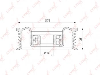 1 399 р. Ролик приводного ремня MAZDA 2,3 (03-) (1.31.6) натяжителя LYNX LYNX pb7233  с доставкой в г. Майкоп. Увеличить фотографию 4