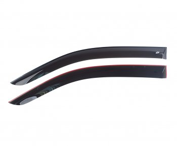 3 199 р. Комплект дефлекторов окон (широкий) COBRA TUNING Peugeot Expert K0 цельнометаллический фургон дорестайлинг (2016-2024) (черный глянцевый)  с доставкой в г. Майкоп. Увеличить фотографию 2