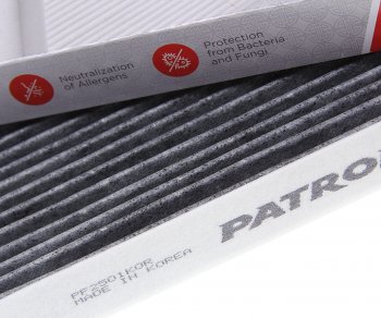 1 469 р. Фильтр воздушный салона HYUNDAI Santa Fe (18-) угольный PATRON PATRON pf2501kor  с доставкой в г. Майкоп. Увеличить фотографию 2