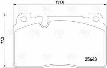 3 889 р. Колодки тормозные передние (4шт.) TRIALLI Audi A7 4G лифтбэк рестайлинг (2014-2018)  с доставкой в г. Майкоп. Увеличить фотографию 5