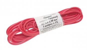 196 р. Провод монтажный ПГВА 5м (сечение 1.5 кв.мм) красный АЭНК АЭНК пгва-5-1.5(кр)  с доставкой в г. Майкоп. Увеличить фотографию 1