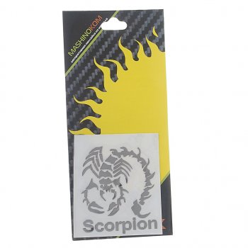 149 р. Наклейка металлическая Scorpion с надписью 52х50мм MASHINOKOM MASHINOKOM pkta 060  с доставкой в г. Майкоп. Увеличить фотографию 1