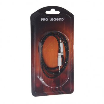 149 р. Кабель jack 3.5 1м черный текстиль PRO LEGEND PRO LEGEND pl1000  с доставкой в г. Майкоп. Увеличить фотографию 1
