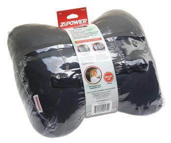 849 р. Подушка на подголовник 30х28см экокожа черная ZIPOWER ZIPOWER pm0470  с доставкой в г. Майкоп. Увеличить фотографию 2