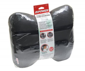 889 р. Подушка на подголовник 30х28см экокожа серая ZIPOWER ZIPOWER pm0471  с доставкой в г. Майкоп. Увеличить фотографию 2