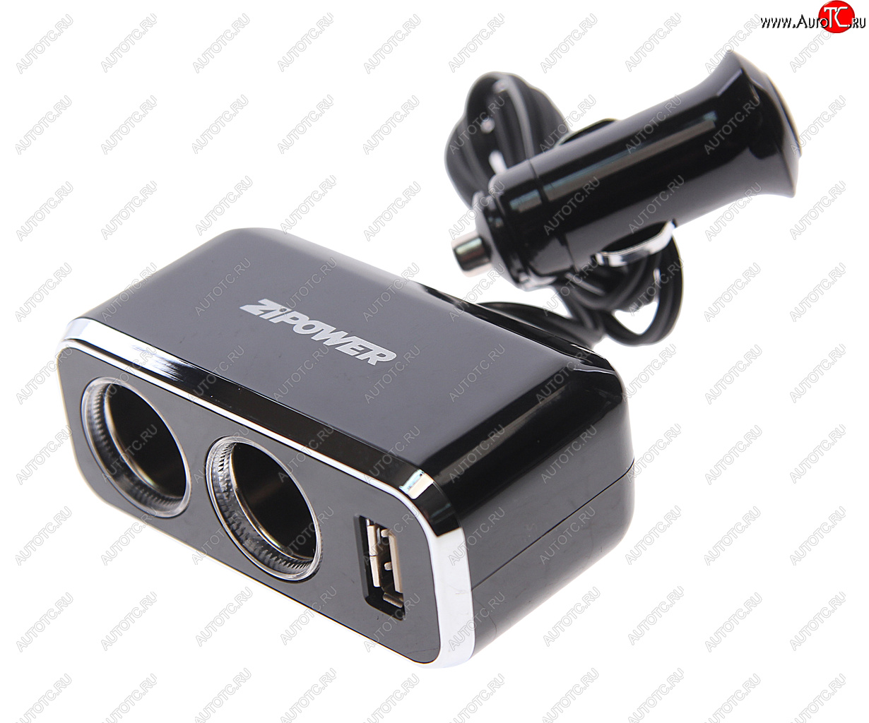 799 р. Разветвитель прикуривателя 2-х гнездовой 12-24V 1USB ZIPOWER ZIPOWER pm6646  с доставкой в г. Майкоп
