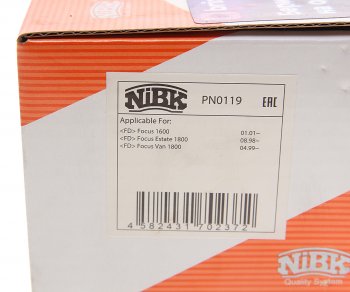 3 199 р. Колодки тормозные передние (4шт.) NIBK Ford Focus 1 универсал дорестайлинг (1998-2002)  с доставкой в г. Майкоп. Увеличить фотографию 4