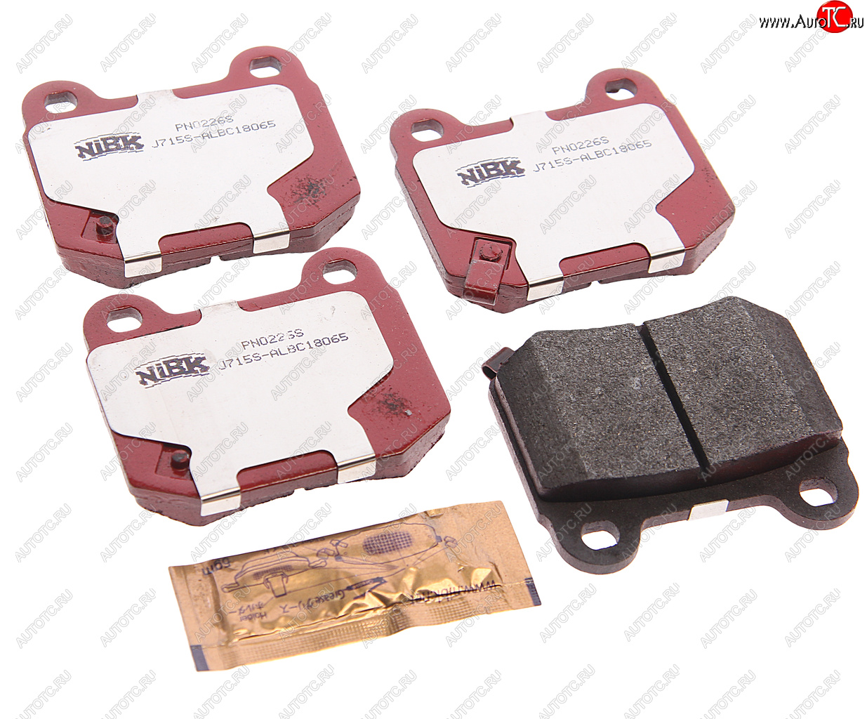7 749 р. Колодки тормозные MITSUBISHI Lancer Evolution SUBARU Impreza WRX задние (4шт.) NIBK NIBK pn0226s  с доставкой в г. Майкоп