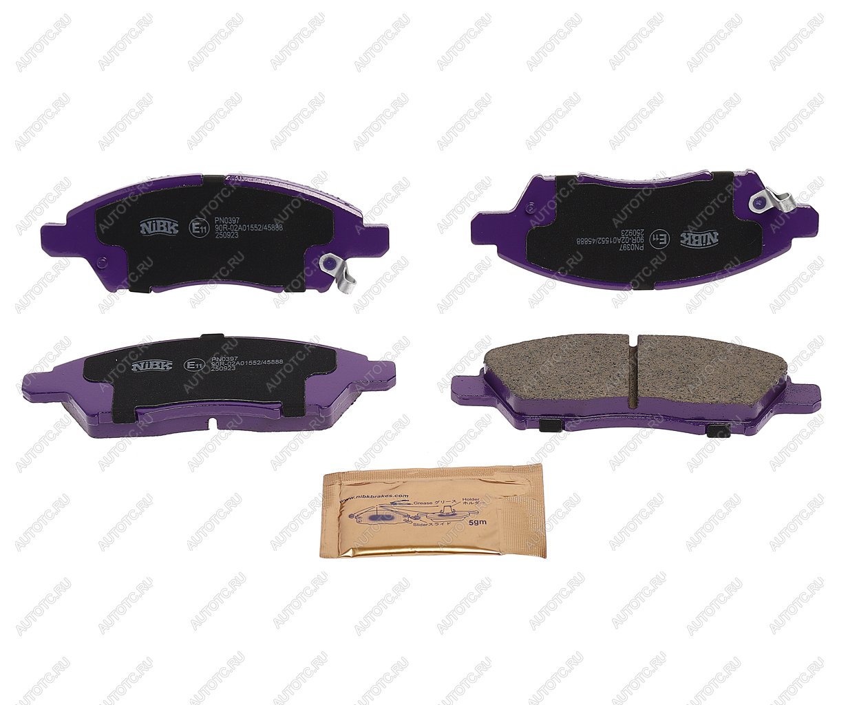 4 199 р. Колодки тормозные NISSAN Bluebird Sylphy (06-) дисковые передние (4шт.) NIBK NIBK pn0397 NIBK pn0397  с доставкой в г. Майкоп
