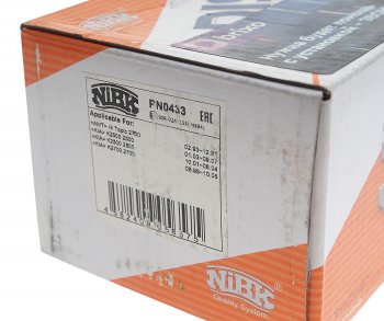 2 689 р. Колодки тормозные KIA Bongo 3 (06-) (2.52.7) передние (4шт.) NIBK NIBK pn0433  с доставкой в г. Майкоп. Увеличить фотографию 3
