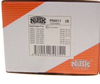 3 489 р. Колодки тормозные задние (4шт.) NIBK BMW 3 серия E91 универсал дорестайлинг (2004-2008)  с доставкой в г. Майкоп. Увеличить фотографию 3
