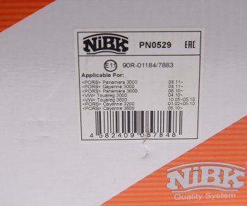 8 999 р. Колодки тормозные передние (4шт.) NIBK Volkswagen Touareg NF дорестайлинг (2010-2014)  с доставкой в г. Майкоп. Увеличить фотографию 4