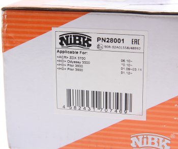 5 189 р. Колодки тормозные передние (4шт.) NIBK Honda Pilot YF4 дорестайлинг (2008-2011)  с доставкой в г. Майкоп. Увеличить фотографию 4