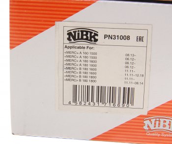 4 599 р. Колодки тормозные передние (4шт.) NIBK Mercedes-Benz A class W176 дорестайлинг, хэтчбэк 5 дв. (2012-2015)  с доставкой в г. Майкоп. Увеличить фотографию 3