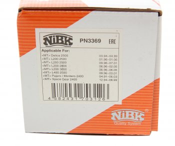 2 199 р. Колодки тормозные MITSUBISHI L200,L300,Space Gear (94-) передние (4шт.) NIBK NIBK pn3369 NIBK pn3369  с доставкой в г. Майкоп. Увеличить фотографию 4