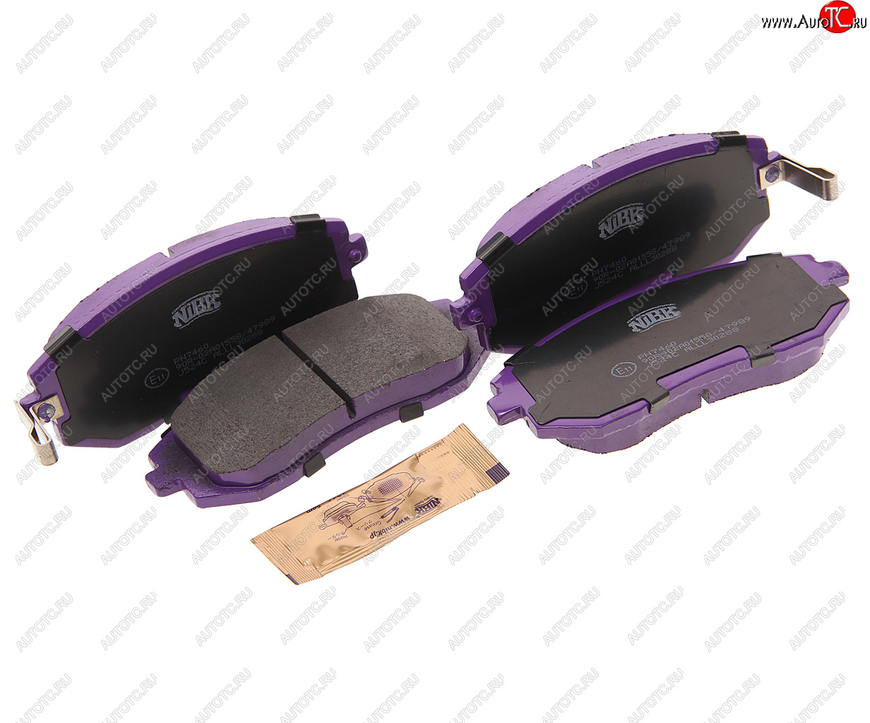 3 889 р. Колодки тормозные SUBARU Impreza, Legacy, Forester передние (4шт.) NIBK NIBK pn7460  с доставкой в г. Майкоп