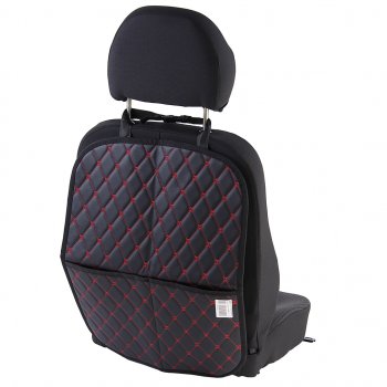 619 р. Накидка защитная на спинку сиденья экокожа черно-красная BREVON BREVON protection bkrd BREVON protection bkrd  с доставкой в г. Майкоп. Увеличить фотографию 1